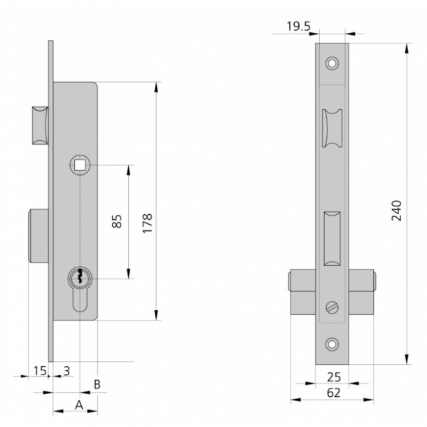 Cerradura de Embutir CVL 1984